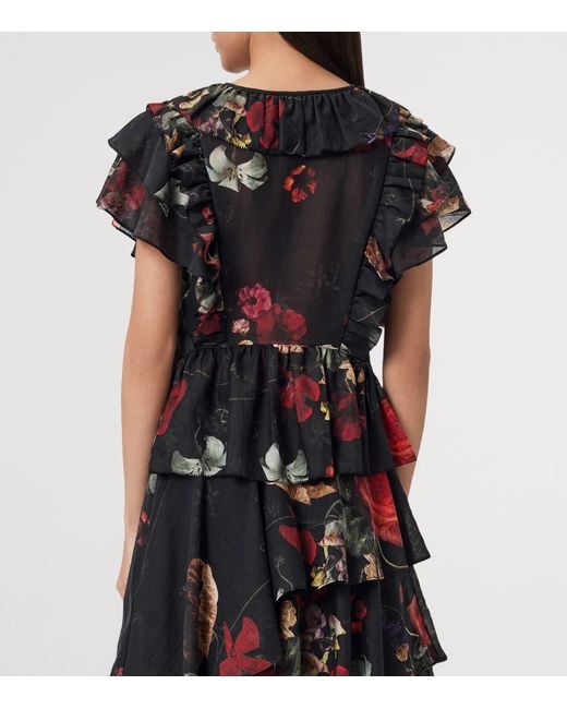 AllSaints Black Floral Alma Top