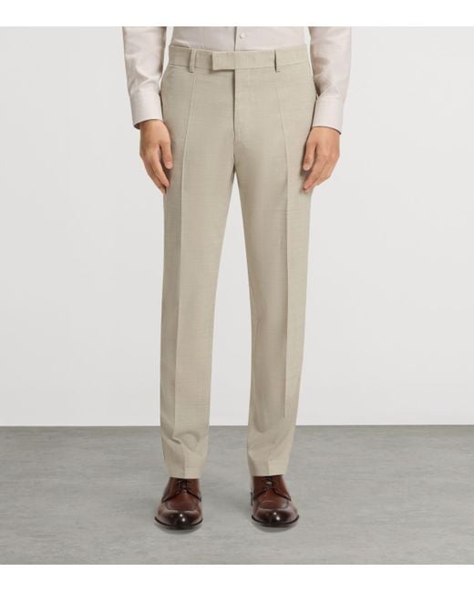 Boss White Virgin Wool Slim 2-Piece Suit for men