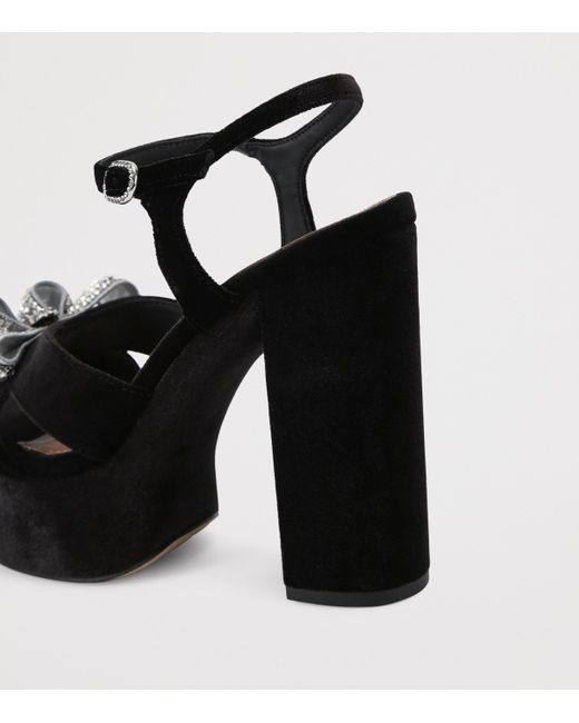 Kurt Geiger Black Kurt Geiger Heel Velvet Bow Platform