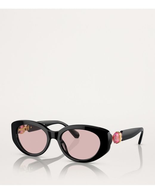 Swarovski Black Oval Sk6002 Sunglasses