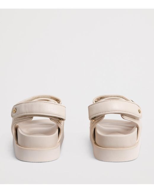 Maje Natural Faux Leather Clover Sandals