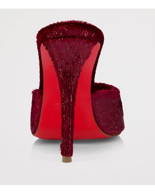Christian Louboutin Red Miss Z Heeled Mules 100
