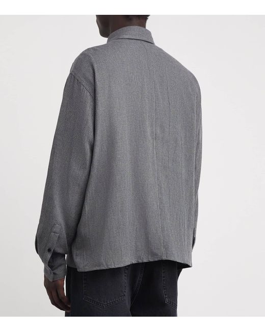 Won Hundred Gray Check Maza Shirt for men