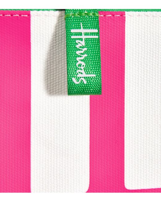 Harrods Pink Medium Cotton Logo Pouch for men
