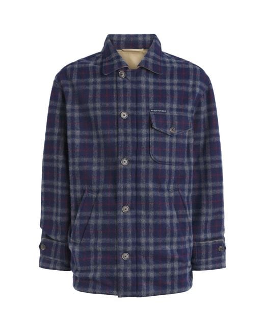 Maison Margiela Blue Cotton Reversible Jacket for men