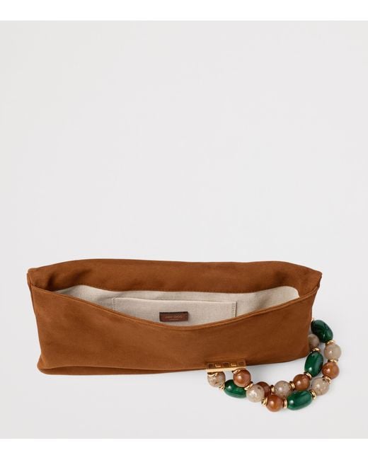 Jimmy Choo Brown Zandra Lambskin Clutch Bag