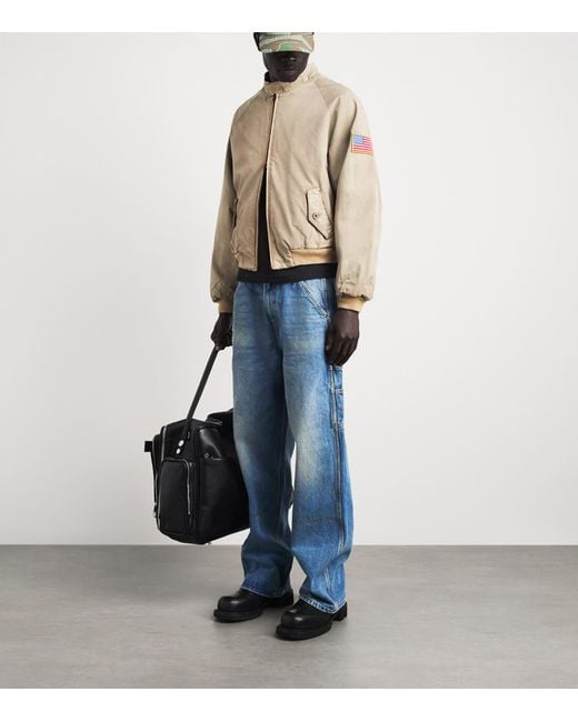 CHERRY LA Blue Carpenter Wide-Leg Jeans for men