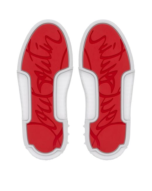 Christian Louboutin White Astroloubi Donna Strass Sneakers