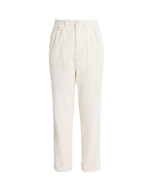 Polo Ralph Lauren White Corduroy Whitman Trousers for men