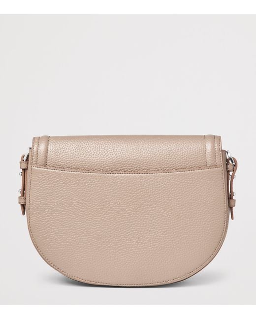 Aspinal Natural Leather Stella Cross-Body Satchel