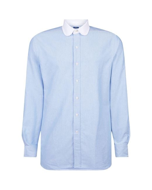 Polo Ralph Lauren Blue Contrast Collar Shirt for men