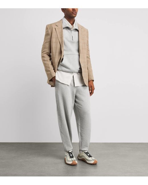 AMI Brown Wool Check Blazer for men