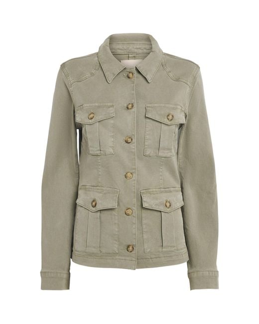 PAIGE Green Twill Stacy Utility Jacket