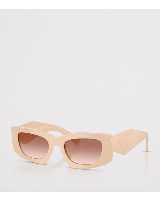 Prada Pink Irregular Rectangle Sunglasses