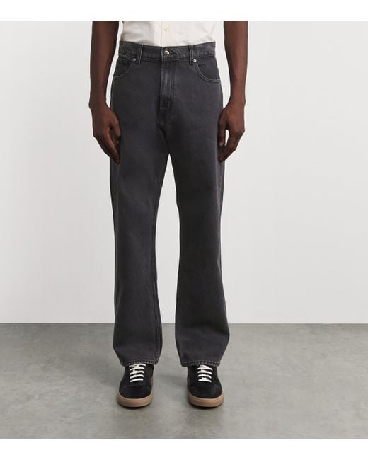 7 For All Mankind Gray Modern Straight Jeans for men