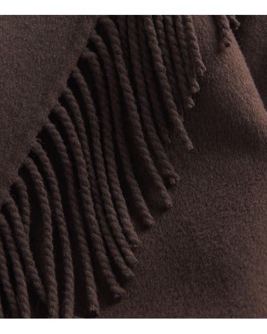 Jonathan Simkhai Brown Wool Fringe Carrie Robe Coat