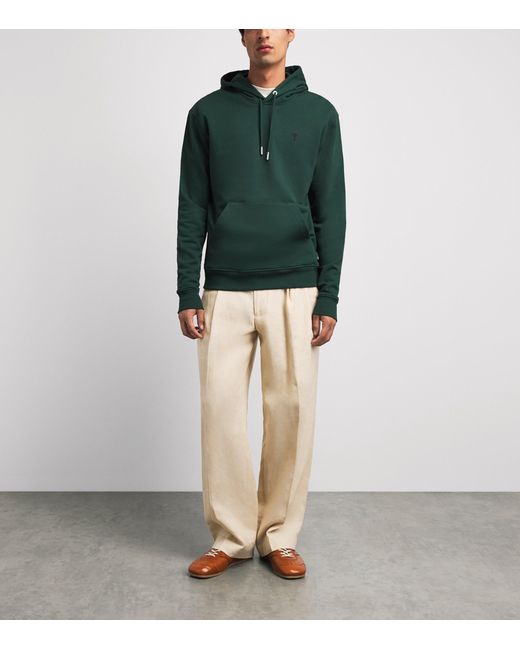 AMI Green Ami De Coeur Hoodie for men