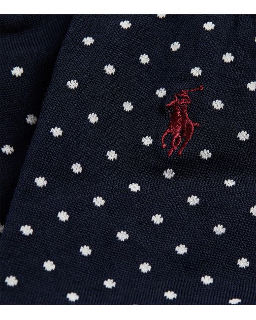 Polo Ralph Lauren Blue Wool-blend Polka-dot Socks for men