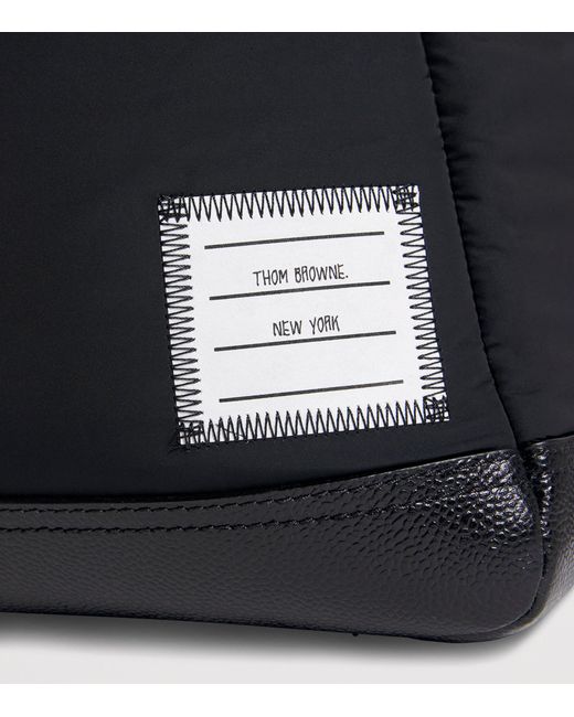 Thom Browne Black Twill Multi-Pocket Backpack