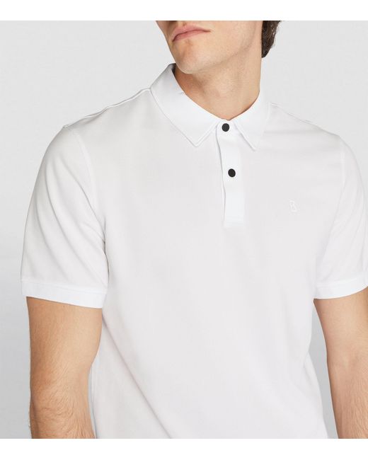 Bogner White Performance Cotton Polo Shirt for men