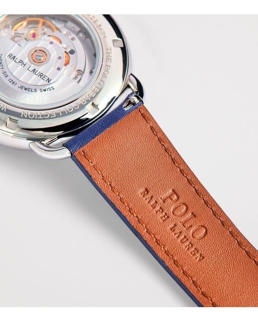 Polo Ralph Lauren Blue Stainless Steel Riviera Polo Bear Watch for men