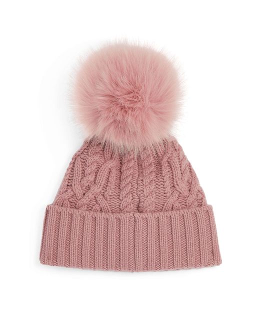 Moncler Pink Wool-cashmere Pom-pom Beanie
