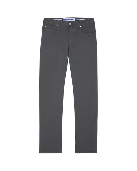 Jacob Cohen Gray Stretch-Cotton Nick Slim Chinos for men