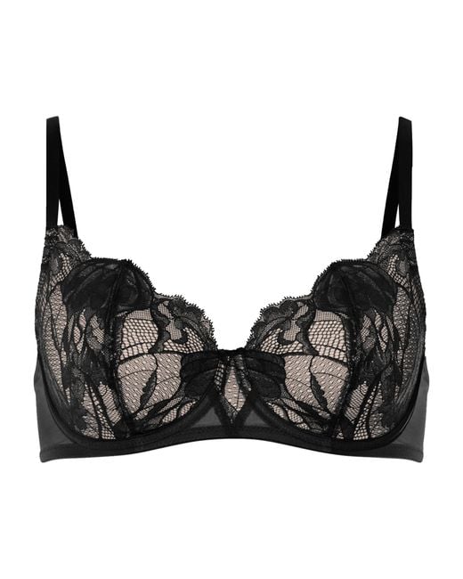 Hanro Black Lace Lysia Underwire Bra
