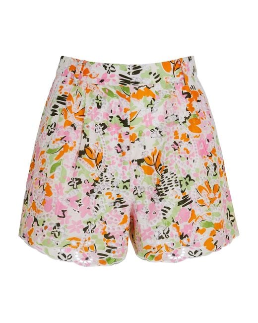 MAX&Co. Floral Embroidered Shorts | Lyst