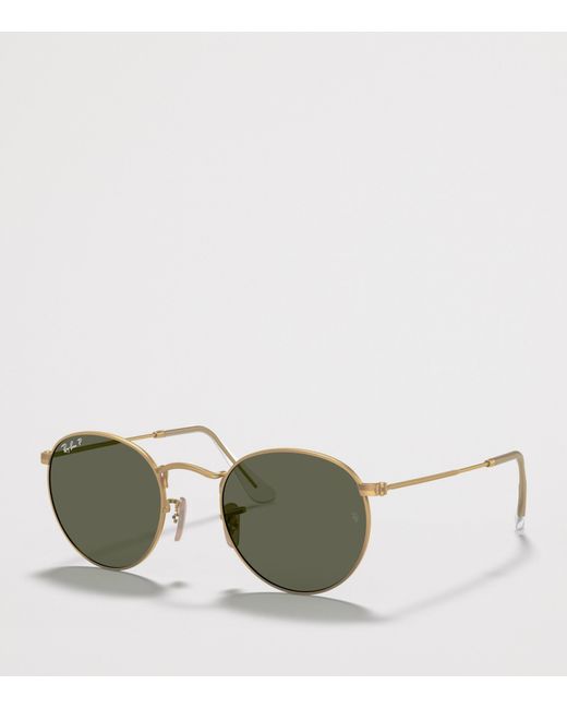 Ray-Ban Green Rb3447 Round Metal Round Sunglasses for men