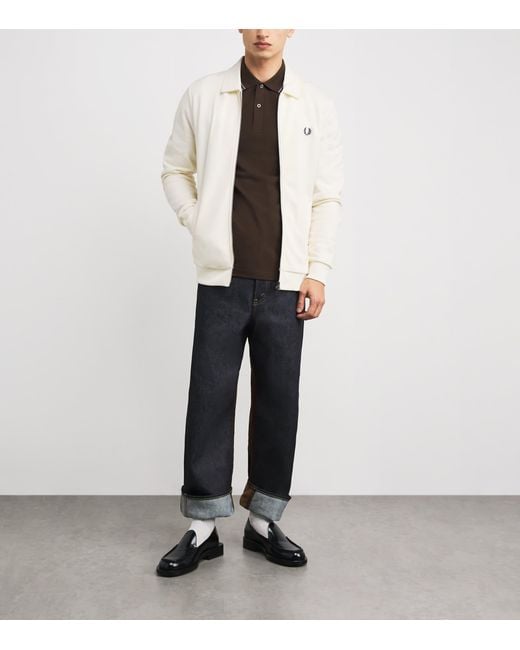 Fred Perry White Logo Track Jacket for men