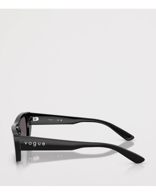 Vogue Gray Rectangular Sunglasses