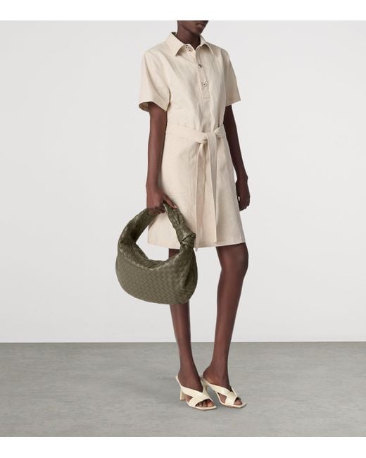Bottega Veneta Green Leather Jodie Top-Handle Bag