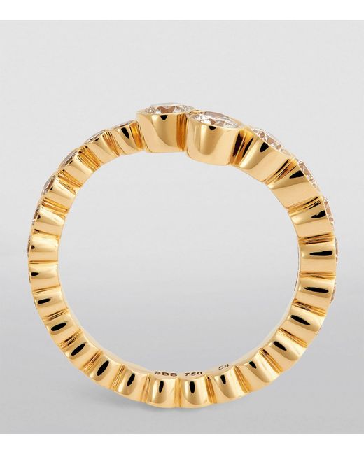 Sophie Bille Brahe Metallic Yellow Gold And Diamond Ensemble De Coeur Ring (size 54)