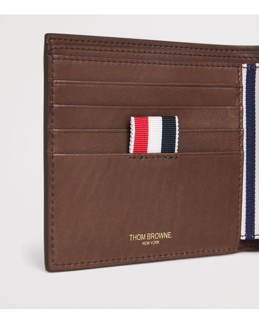 Thom Browne Brown Leather Bifold Wallet for men