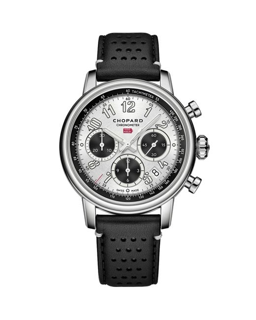 Chopard Gray Stainless Steel Mille Miglia Chronograph Watch for men