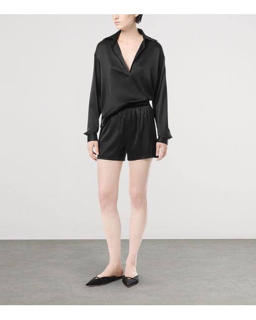 Tom Ford Black Silk-Blend Blouse