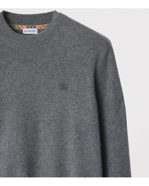 Burberry Gray Cashmere-Blend Ekd Slim Sweater for men
