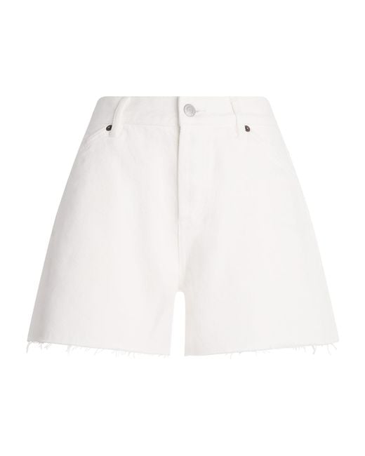 Still Here White Denim Shorts