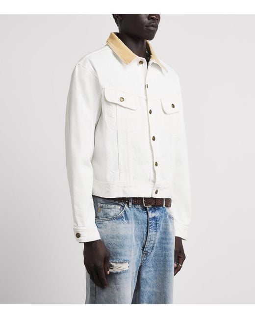 CHERRY LA White Denim Trucker Jacket for men