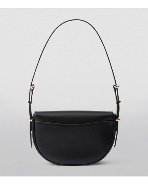 Prada Black Leather Arqué Shoulder Bag