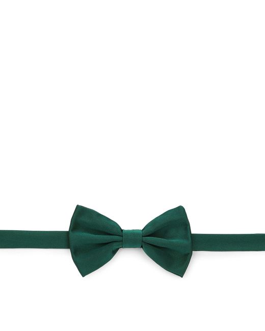 Dolce & Gabbana Green Silk Bow Tie for men