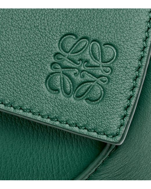 Loewe Green Small Leather Puzzle Bag