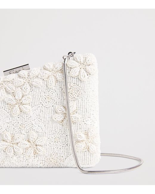 Staud Natural Beaded Carmella Clutch Bag