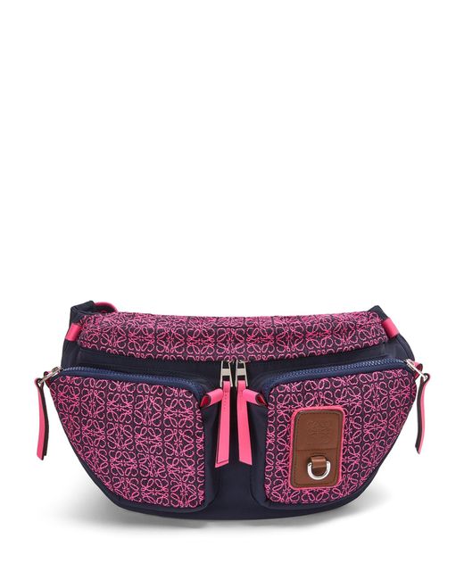Loewe Pink Canvas Anagram Belt Bag for men