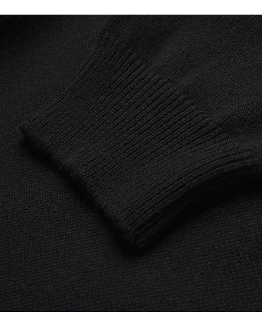 Harrods Black Cashmere Hoodie
