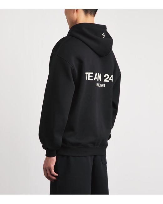REPRESENT 247 Black Cotton Team 247 Hoodie for men