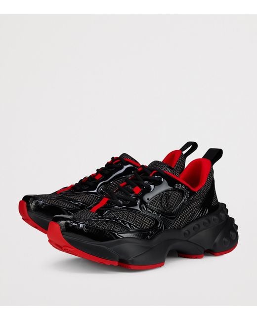 Christian Louboutin Black So Flo Mesh Runner Sneakers for men