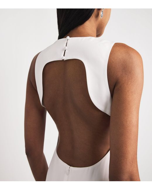 Maje White Backless Midi Dress