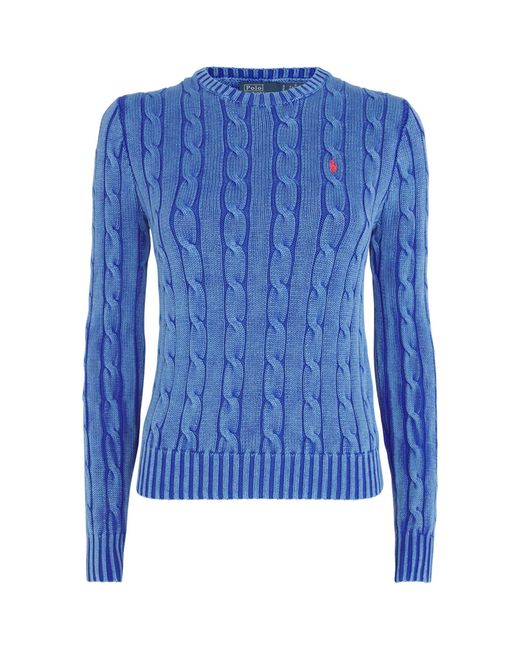 Polo Ralph Lauren Blue Cotton Cable-knit Sweater